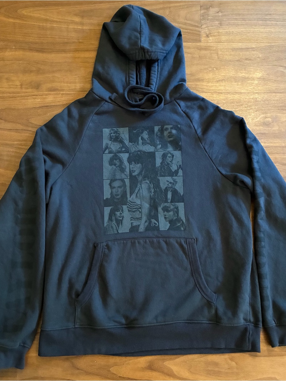 Official Eras Tour Black Hoodie | Medium | Tonal Graphic Concert Merch